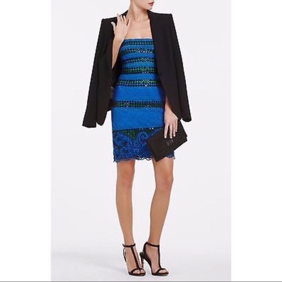 BCBGMaxAzria Manuela Strapless Embroidered Dress 8 - Picture 2 of 8